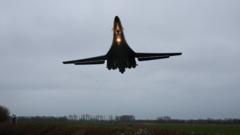 Huge US bomber lands at UK air base