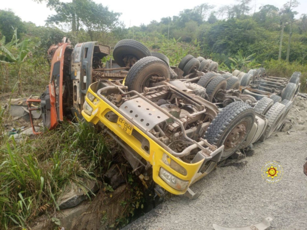 Tragic Truck Accident Claims Three Lives Near Asenema Waterfalls